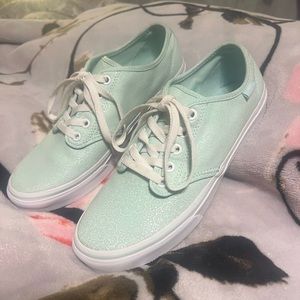Vans mandala print mint green lace up sneakers